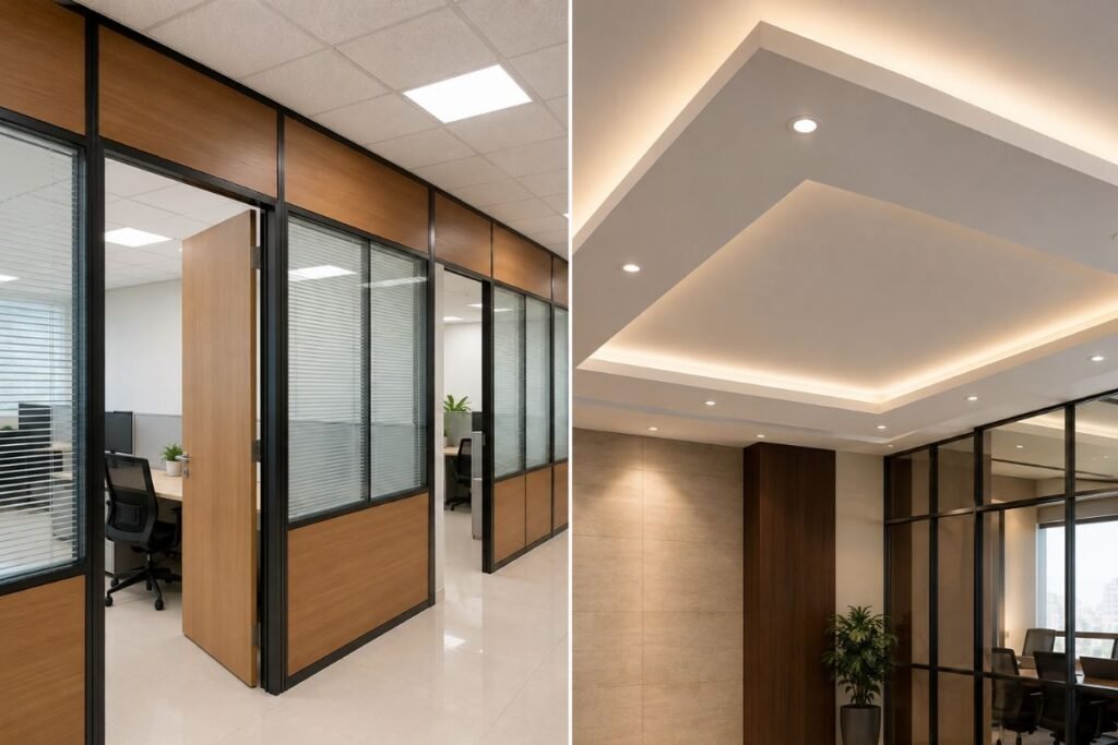 Ceiling Partition vs False Ceiling